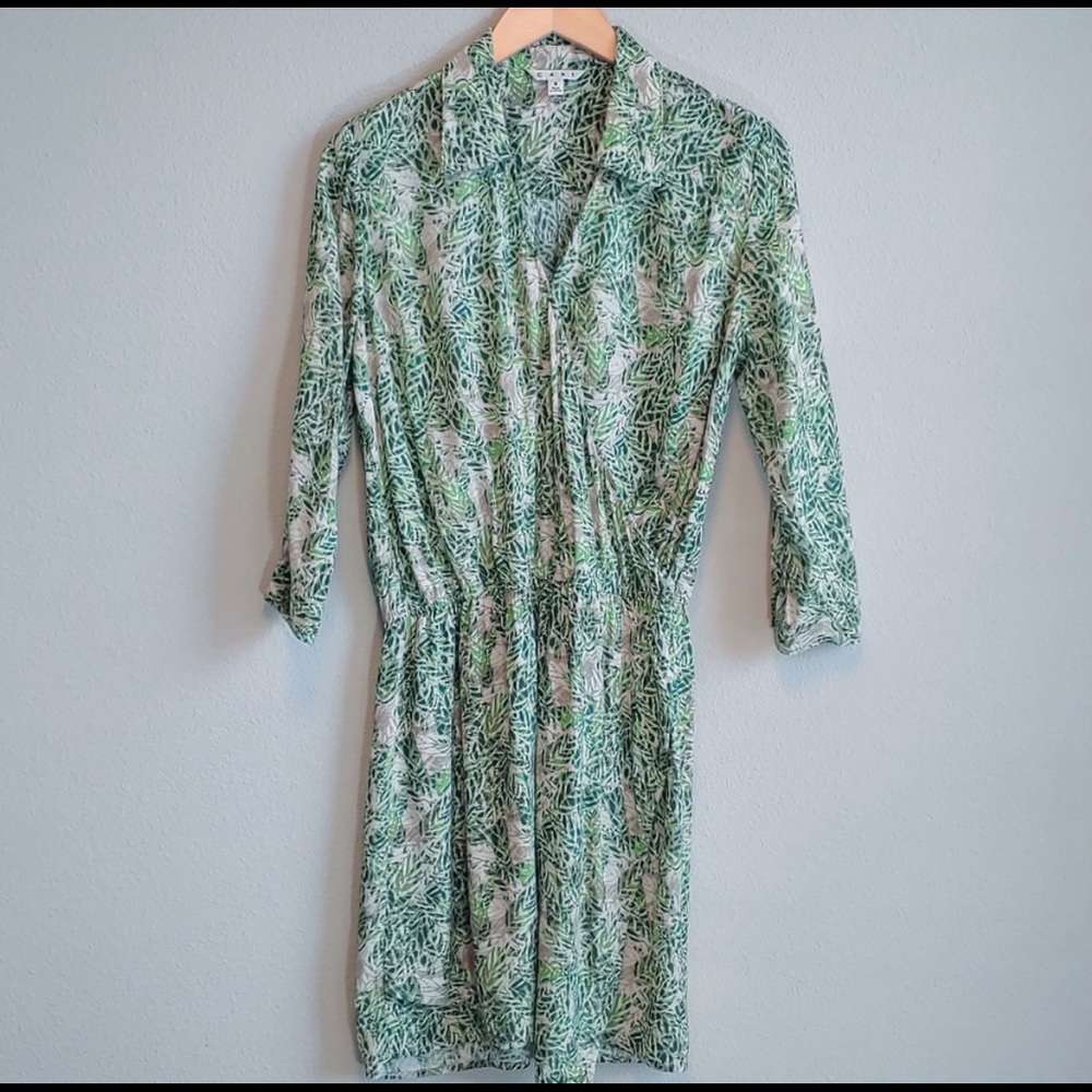 Cabi wrap fern print dress
